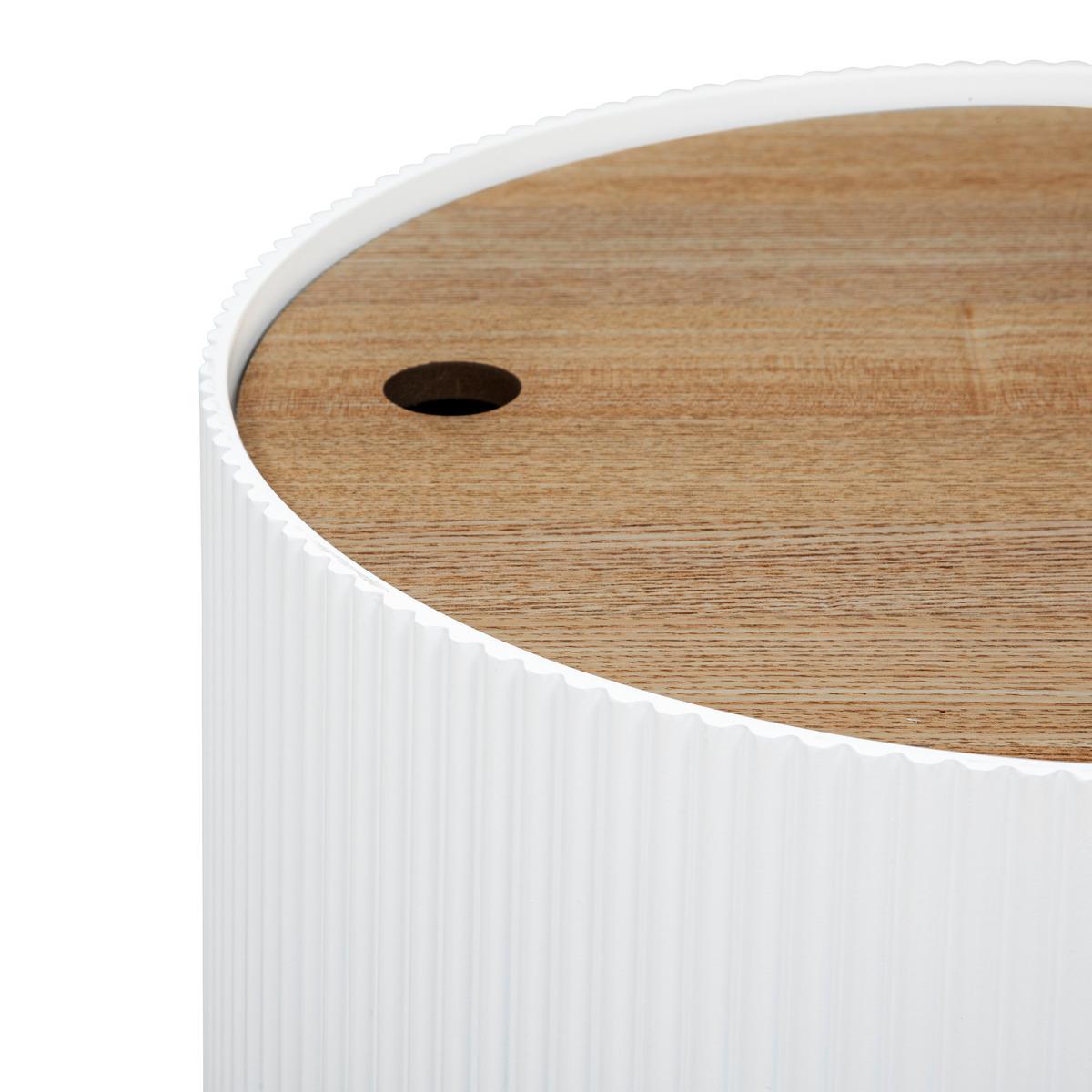 TABLE CAFE ENOLA BLANC D.38.5X35CM