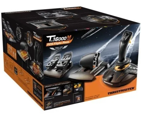 ThrustMaster T.16000M FCS Flight Pack - Joystick, speeder og pedaler - kablet - for PC