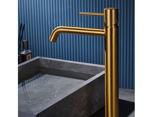 IMEX PRODUCTS - Robinet mitigeur de lavabo haut monza or brossé (pvd), corps...