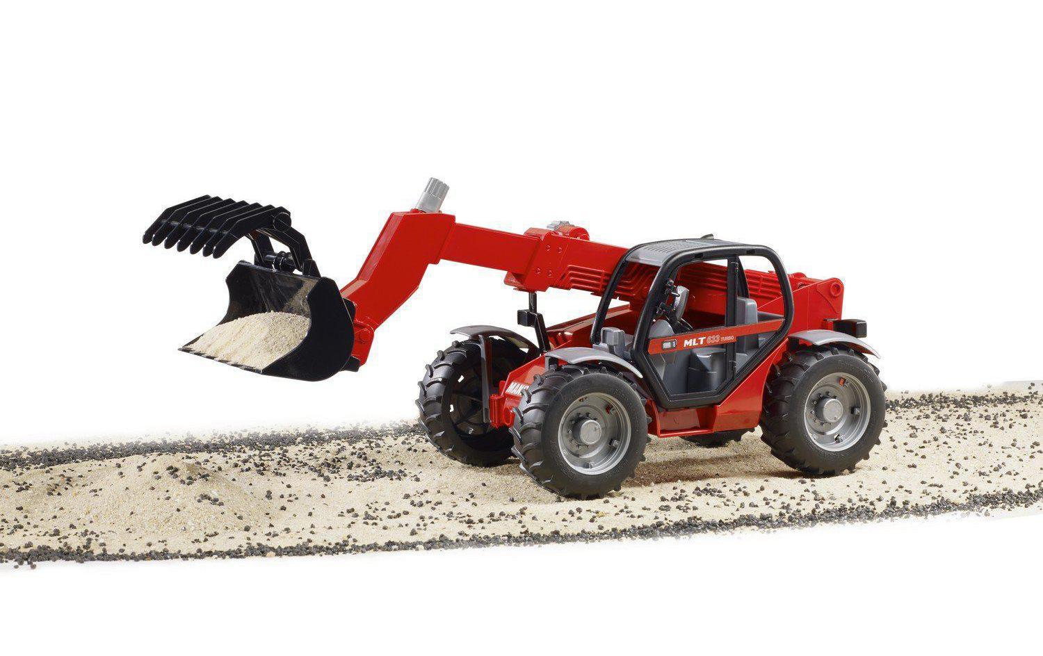 Baustellenfahrzeug Manitou Teleskoplader MLT 633Funktionaler Teleskoplader von Bruder