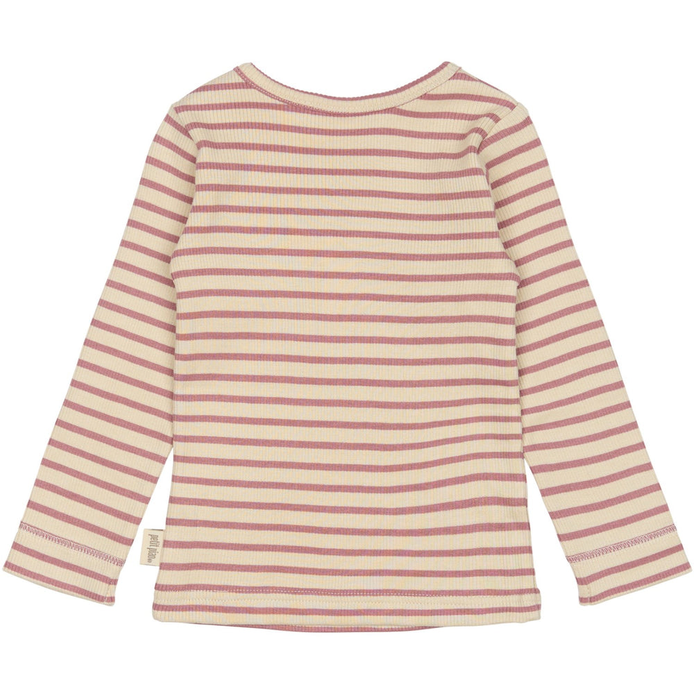 Køb Petit Piao Nostalgic Rose/off White T-shirt L/S Modal Striped