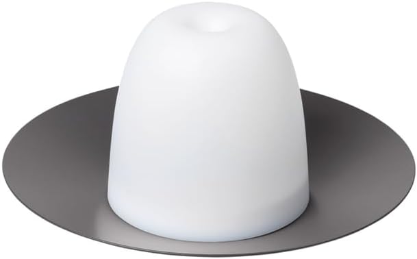 blomus Mobile LED-Tischleuchte -ANI LAMP- | Akku Tischlampe aus Aluminium | Farbe Warm Gray | Ø 22 x 33H cm | 2 Helligkeitsstufen per Touch | Outdoor IP44