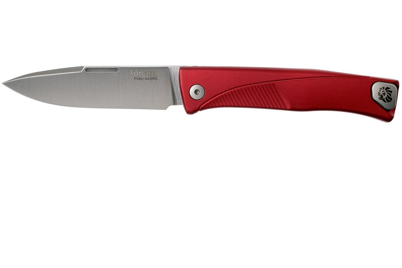 LionSteel Thrill red aluminum integral slipjoint zakmes