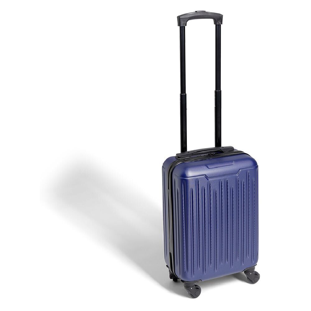 Valise cabine low cost 26L avec 4 roues amovibles bleu H51cm