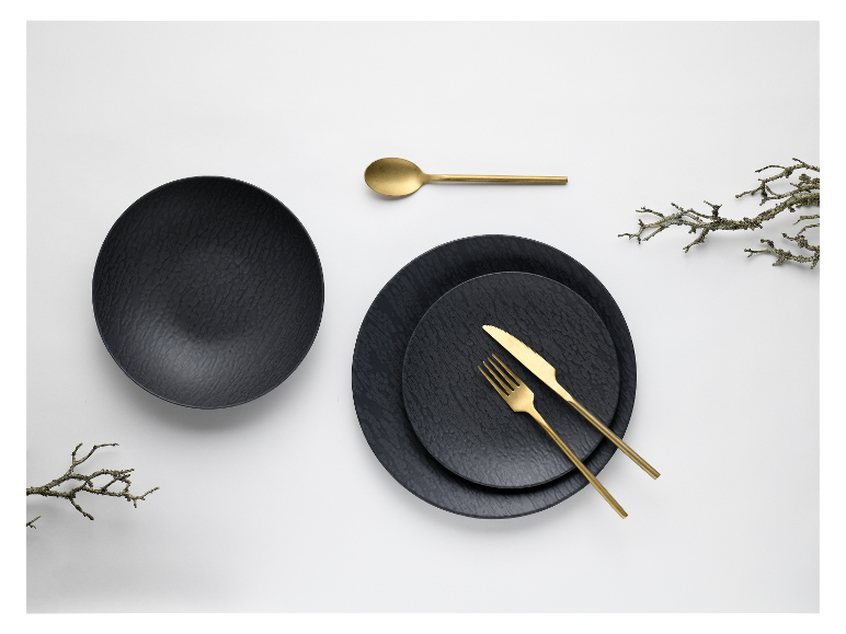 Serviesset Leisteen Black