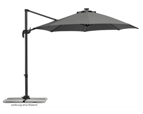Schneider Rhodos Blacklight parasol Ø 300 cm antraciet