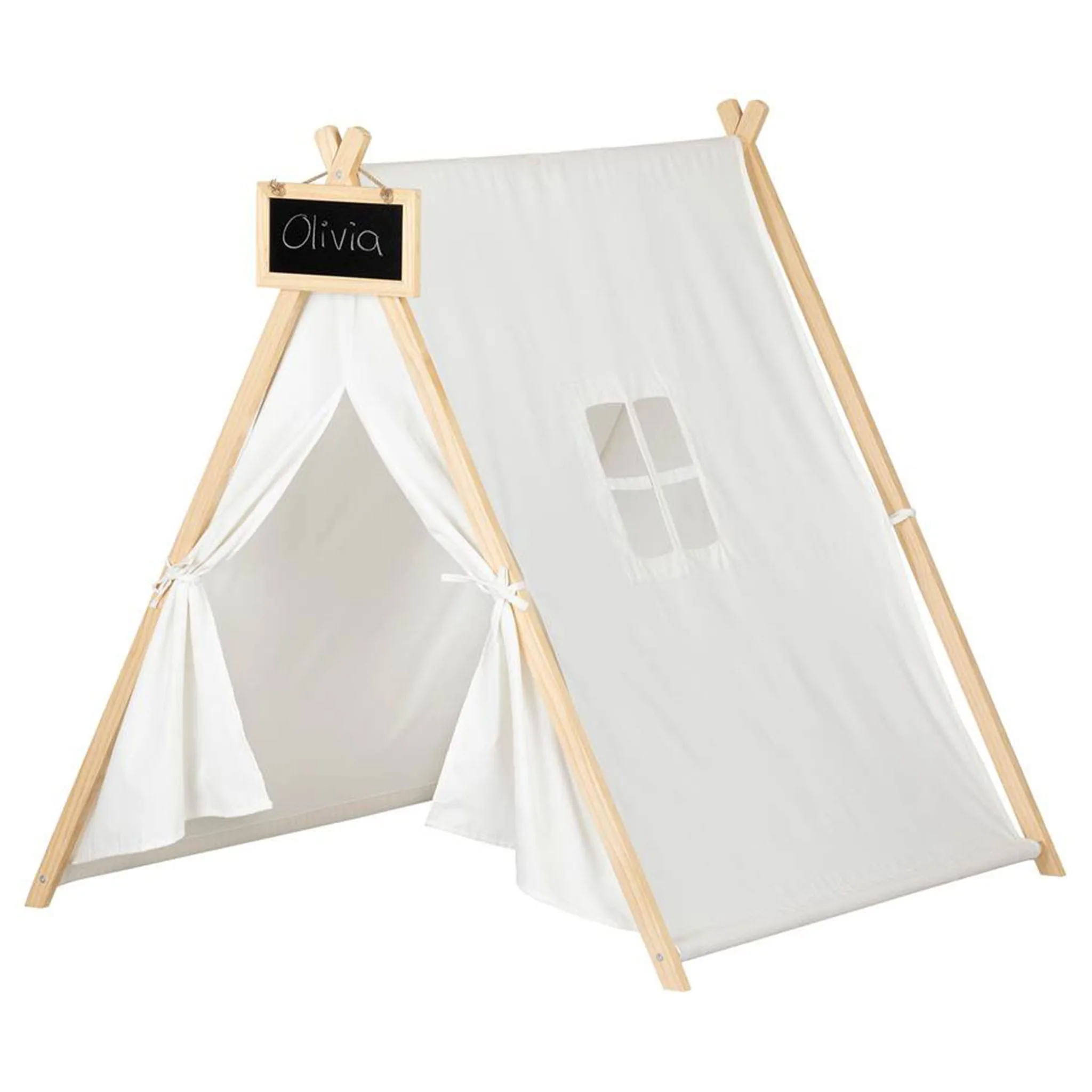 South Shore Tente de Jeu Avec Tableau Sweedi - Coton Naturel et Pin