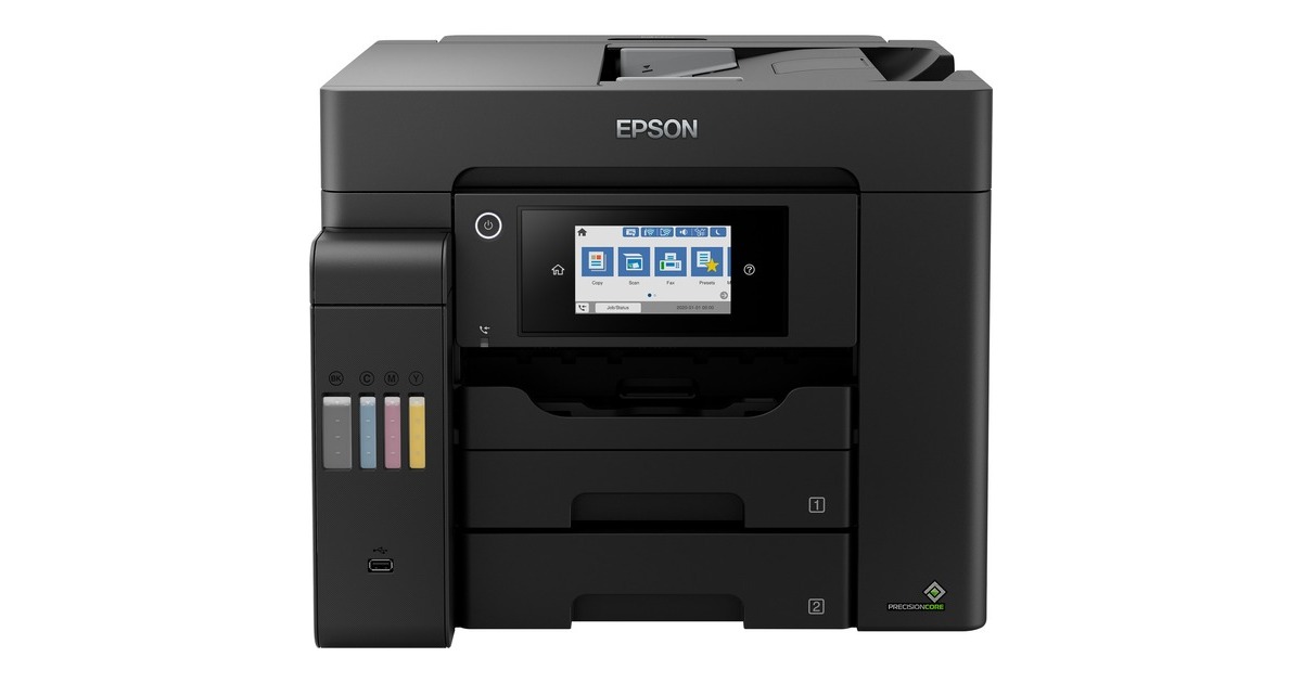 EpsonEcoTank ET-5805 all-in-one inkjetprinter met faxfunctie  (Zwart, USB, WLAN, Scan, Kopie, Fax)