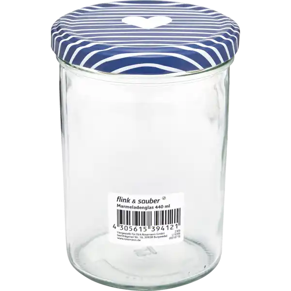 FLINK UND SAUBER MARMELADENGLAS 440 MILLILITER