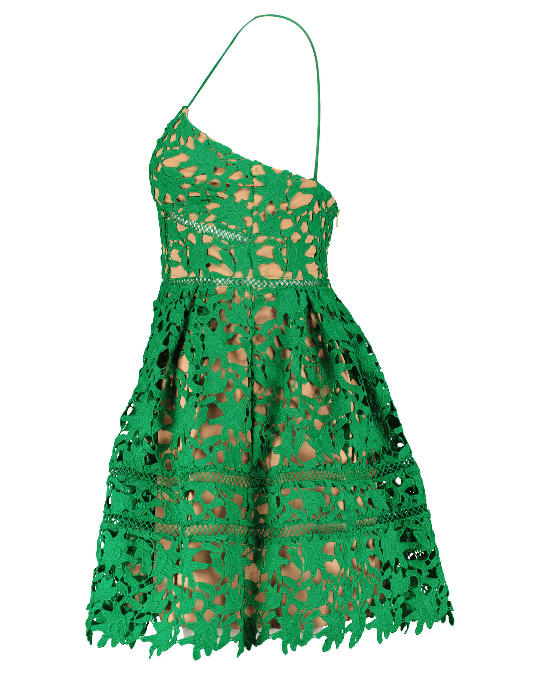 self-portrait| Damen Kleid DEEP GREEN AZALENA