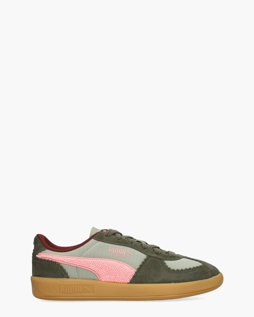 Puma Palermo Gentle Meld Groen/Roze Damessneakers