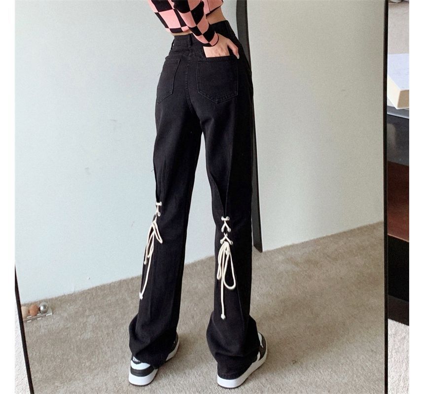 Eiffekee - Middelhoge veter- en flared jeans