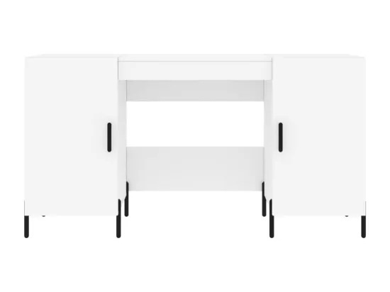 Bureau blanc 140x50x75 cm bois d'ingénierie