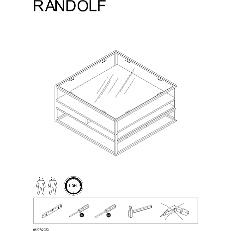 Randolf sofabord - glas