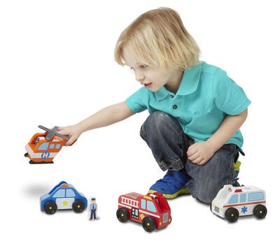 Melissa & Doug Lekesett Redningskjøretøy og Figurer 8 Deler