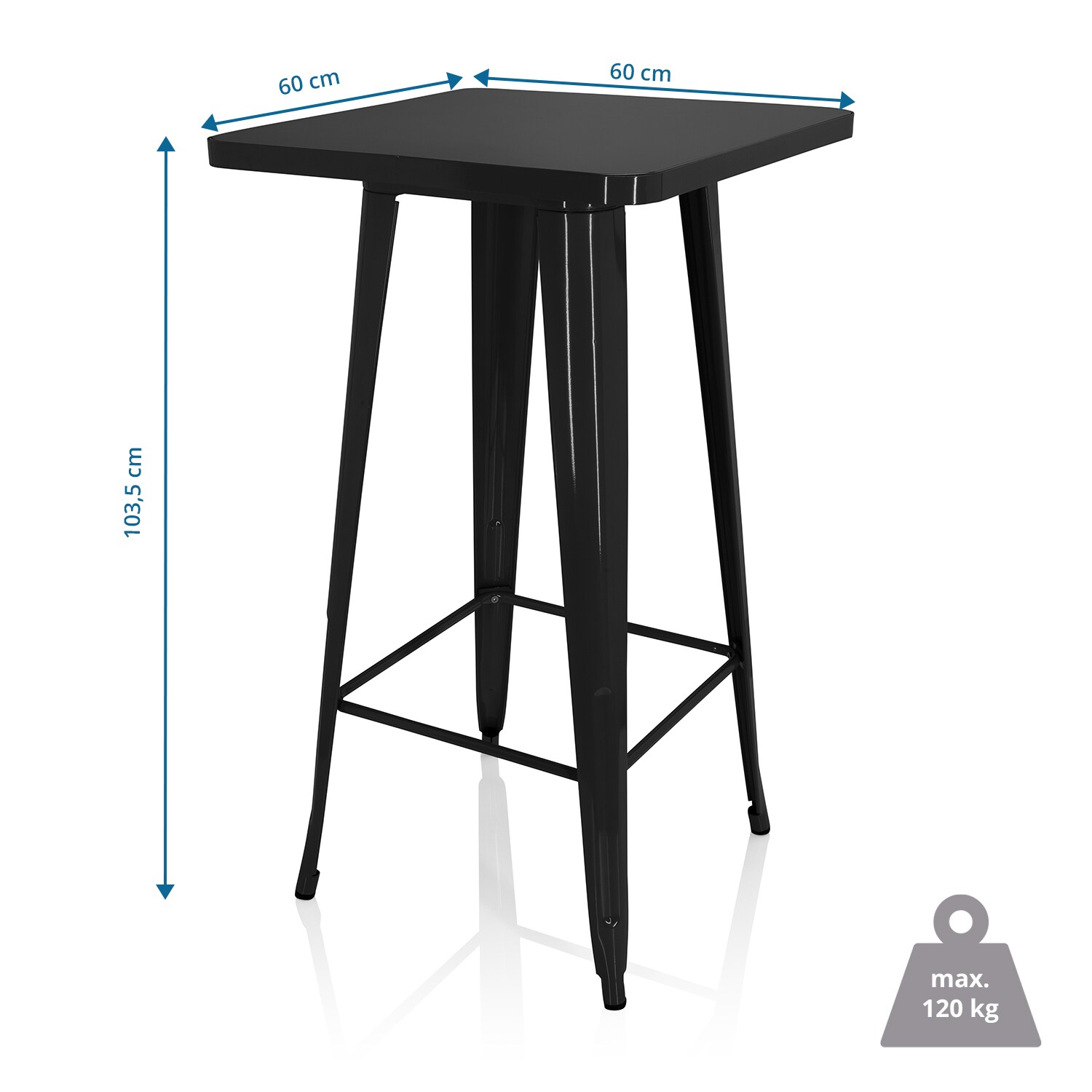 Bartisch VANTAGGIO HIGH T Stahl hjh OFFICE
