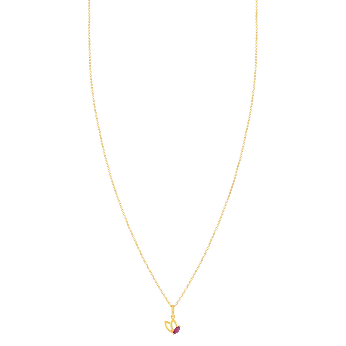 Collier or 375 jaune rubis 45cm avec anneau de raccourcissement à 42cm