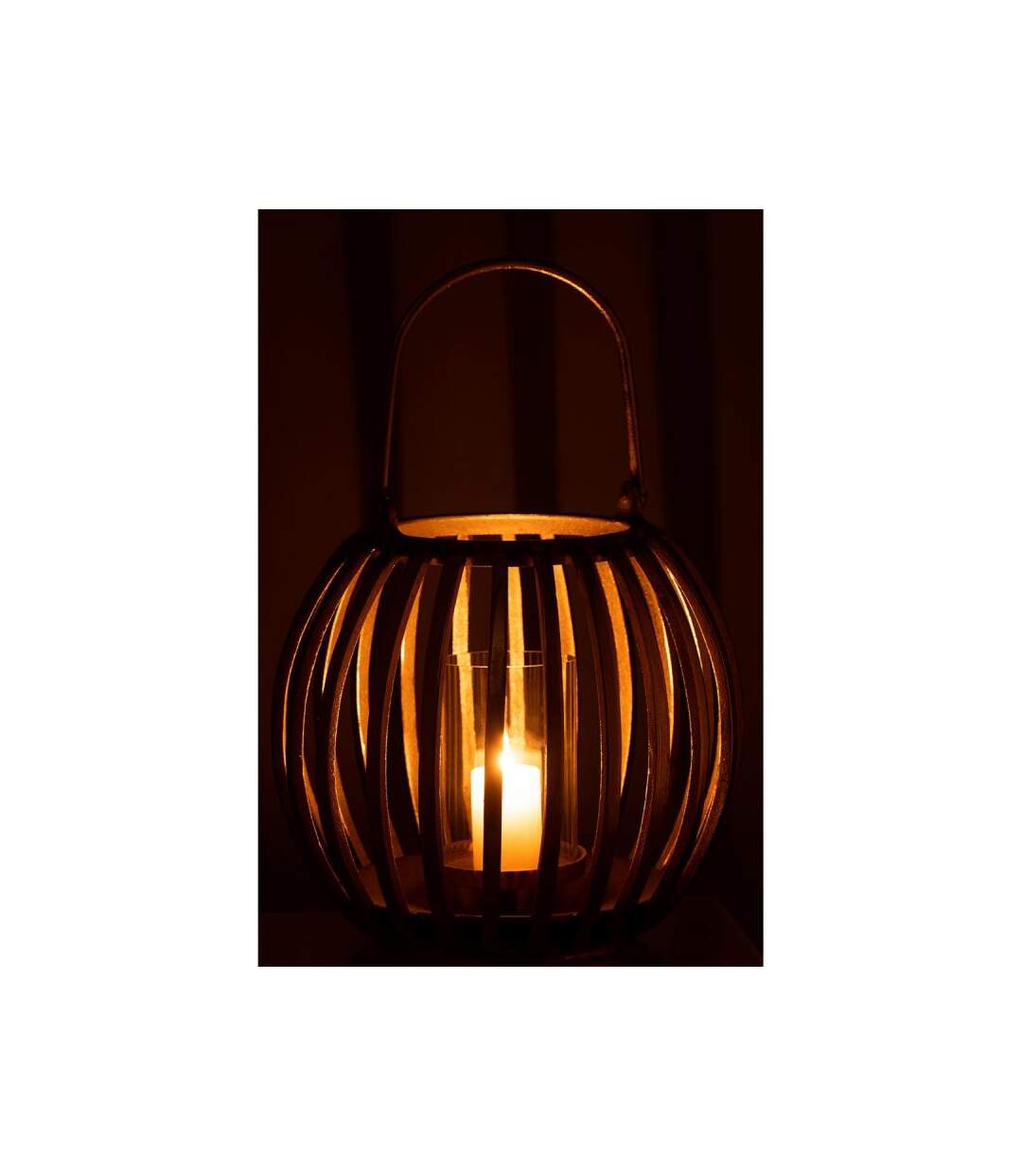 Paris Prix - Lanterne Boule Design aluminium 35cm Or