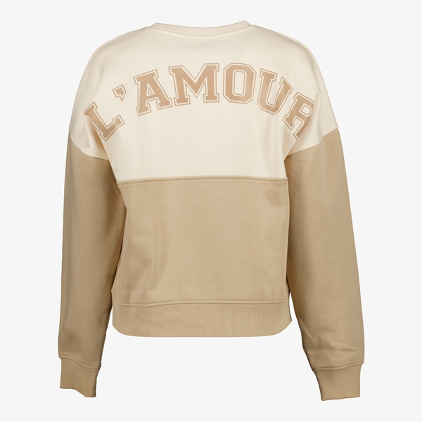twoDay dames sweater beige met backprint