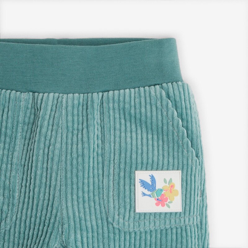 Pantalon bébé mixte en velours puebla vert bleuté naissance Catimini Vert