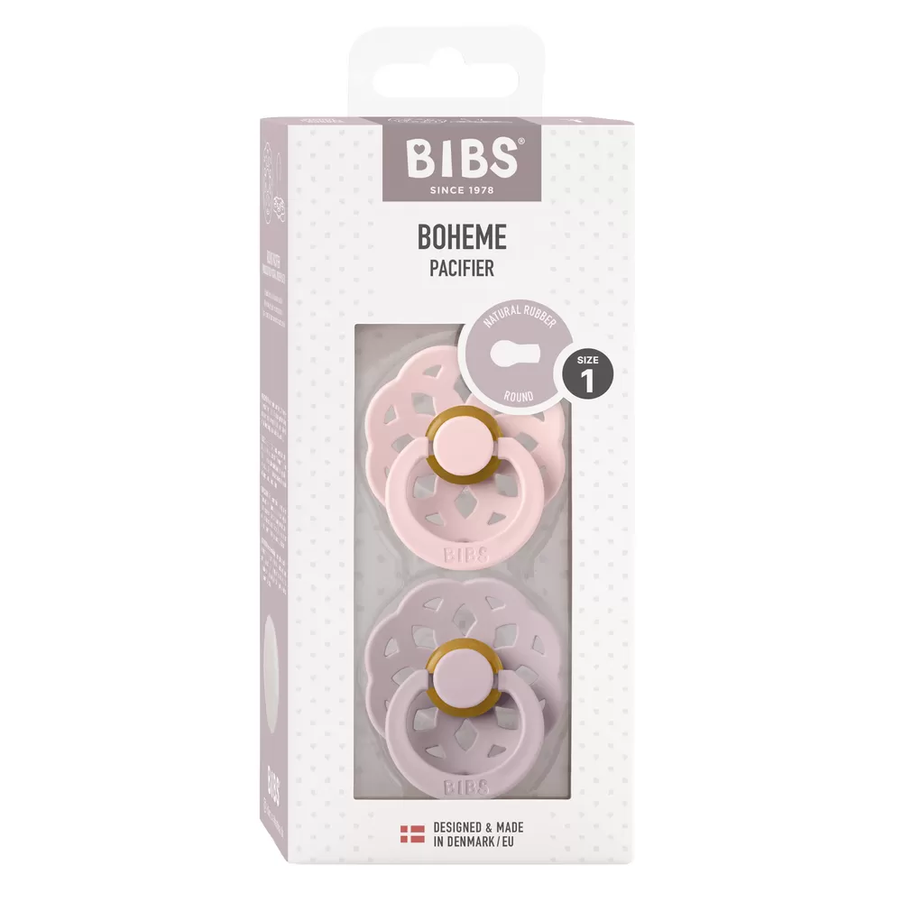 BIBS Boheme Latex Blossom/Dusky Lilac 2 pak - Flere størrelser