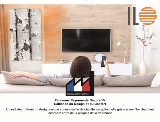 ILO - / radiateur soufflant mural / 1750w / +28 motifs/ extra plat...
