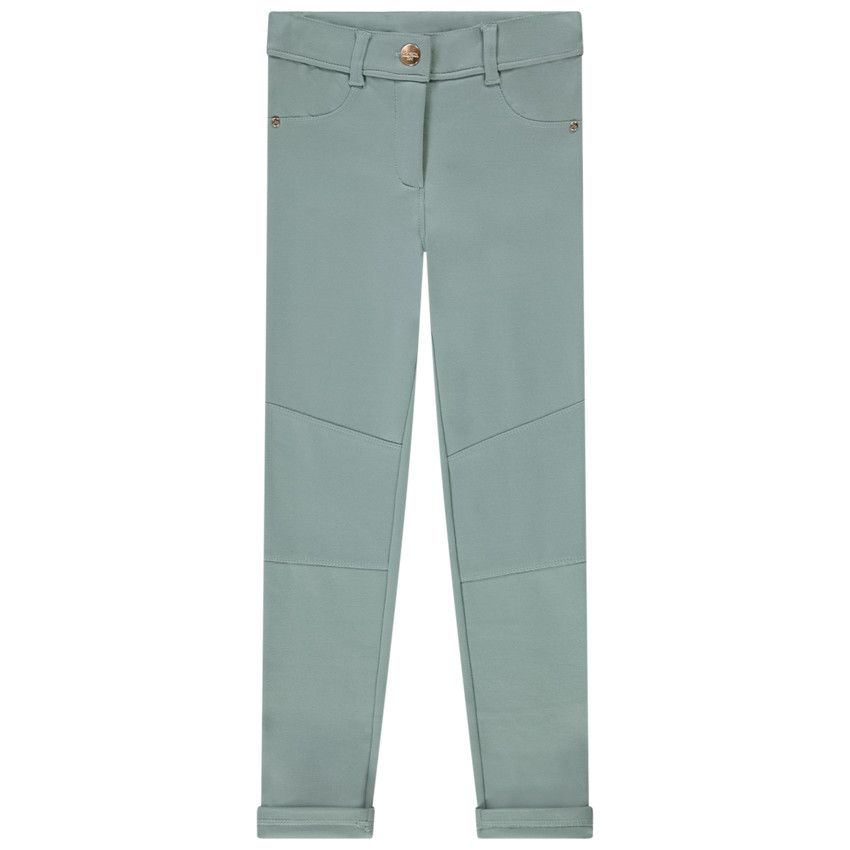 Pantalon slim en milano esprit équitation pour fille - Vert