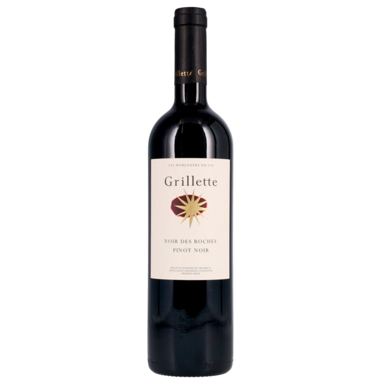 Neuchâtel AOC Pinot Noir Noir des Roches Grillette Domaine de Cressier -75cl