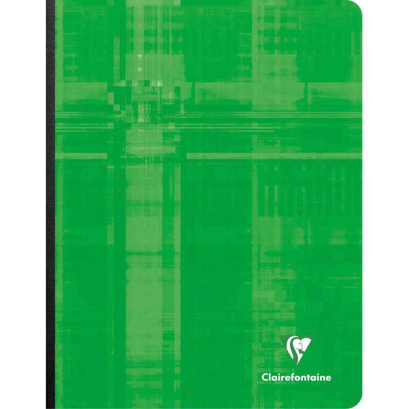 Cahier brochure dos toilé 17 x 22 cm 144 feuilles grands carreaux couleur aléatoire