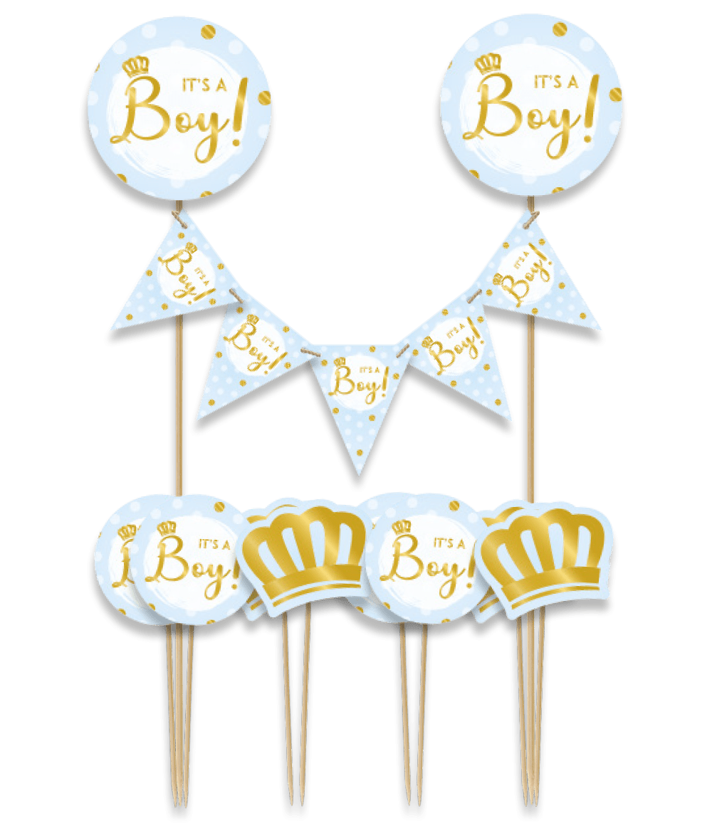 Geboorte Taarttopper Jongen 30cm