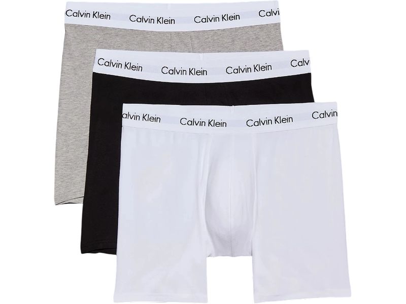 Calvin Klein Wäsche Unterhosen Boxer Brief 3Pk Grau/Schwarz Herren-Unterwäsche