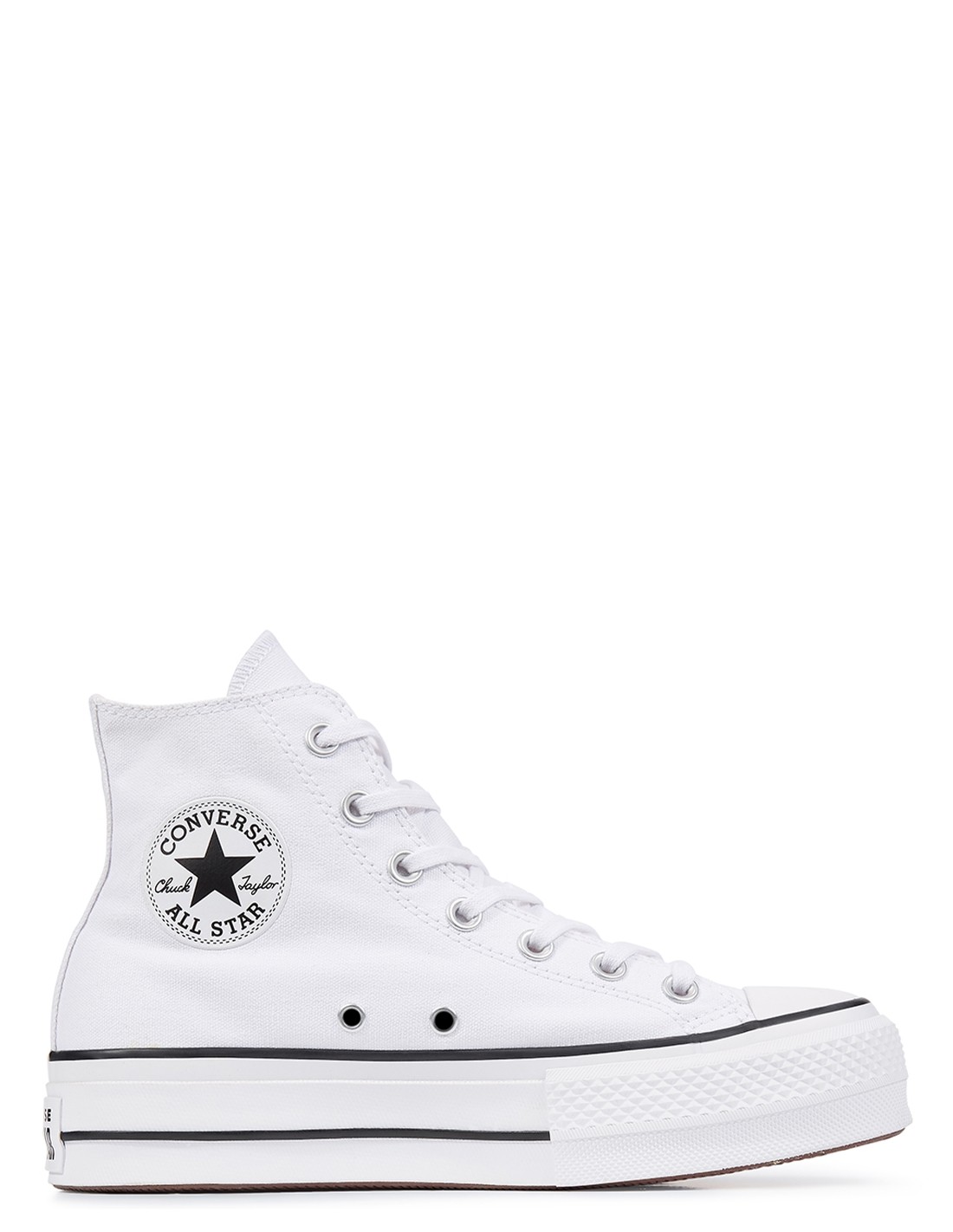 converse sneakers compensées montantes femme ctas lift hi blanc
