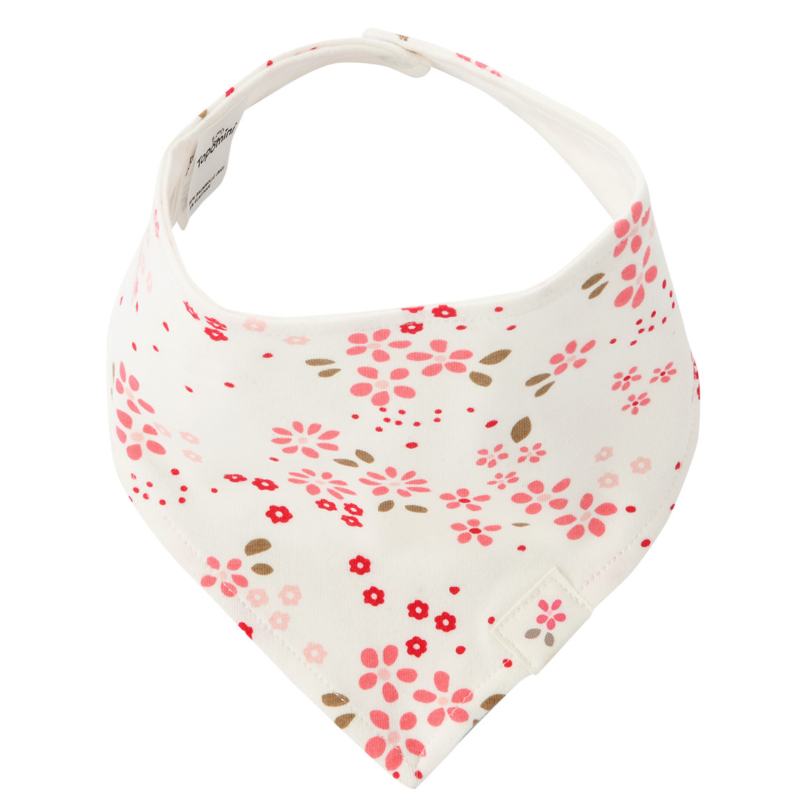 Topomini Baby Bandana mit Blumen-Print weiss