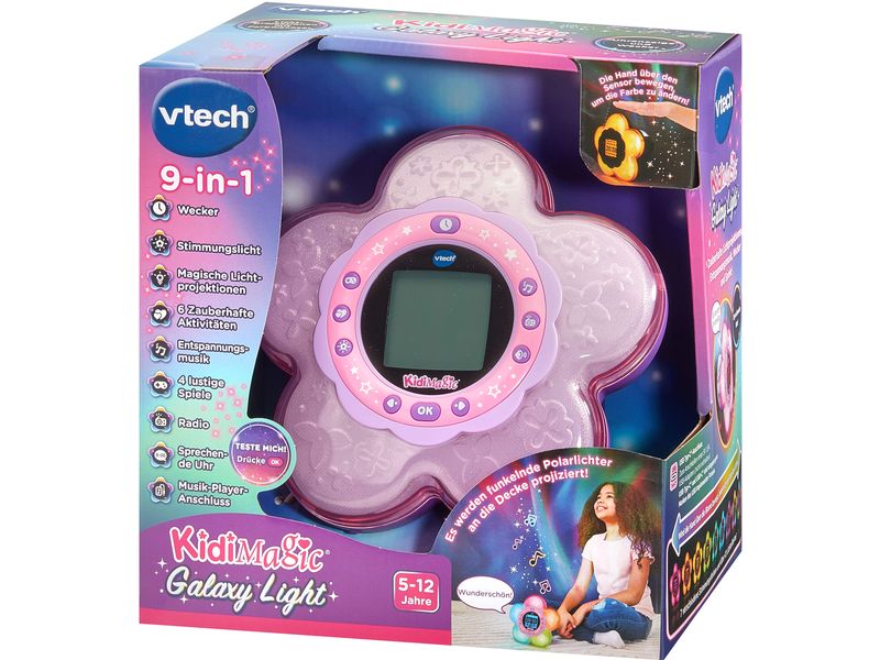 Vtech Kidimagic Galaxy Light -DE- Magischer Wecker mit farbenfrohen Lichtprojektionen und tollen Wahrsage-Funktionen sowie lustigen Spielen