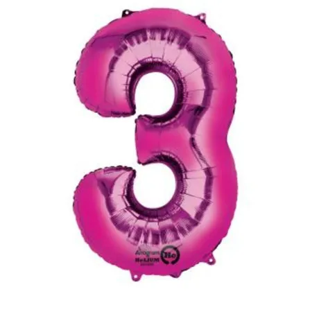 amscan SuperShape 3 pink Folienballon 53 x 88 cm