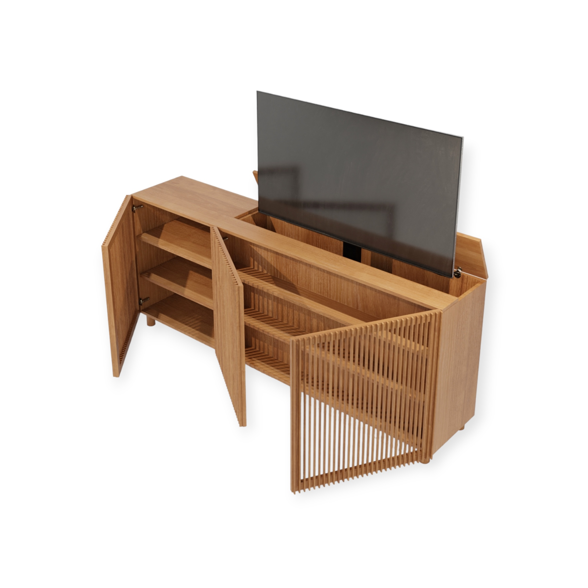 TV lift meubel Bohemian 55 inch 3 deurs