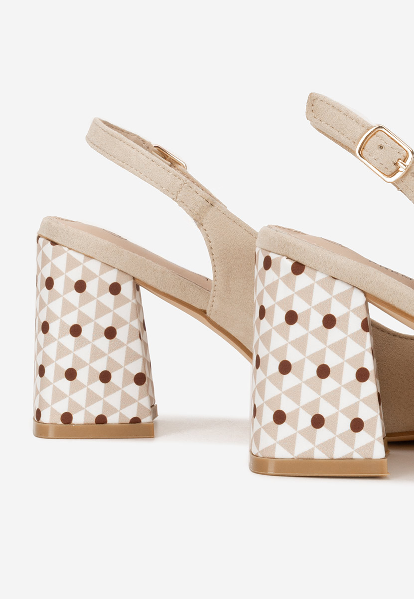 Chaussures slingback beige Tolida