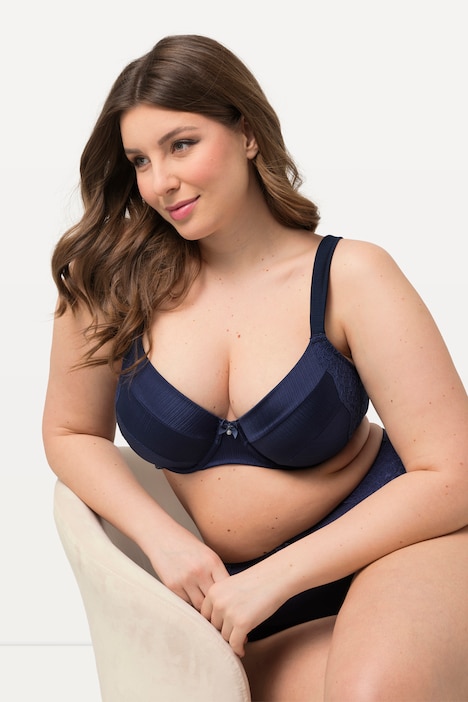 Bügel-BH, Softcups, Satin, Spitze, Cup B - F