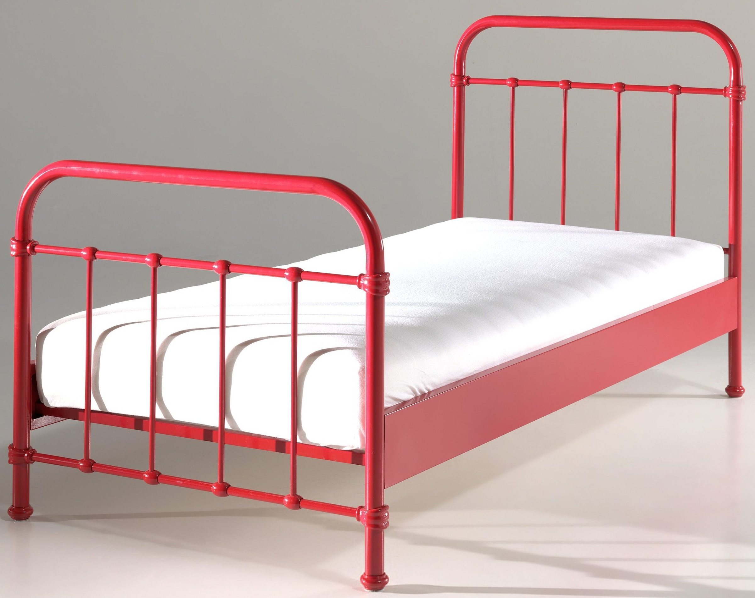 Vipack Einzelbett »New York, Bettgestell Metall, pulverbeschichtet, in zeitlosem Design« H/T ca. 100x210cm, inkl. Lattenrost, sehr stabil gebaut,  zwei Breiten und mehrere Farben zu Auswahl