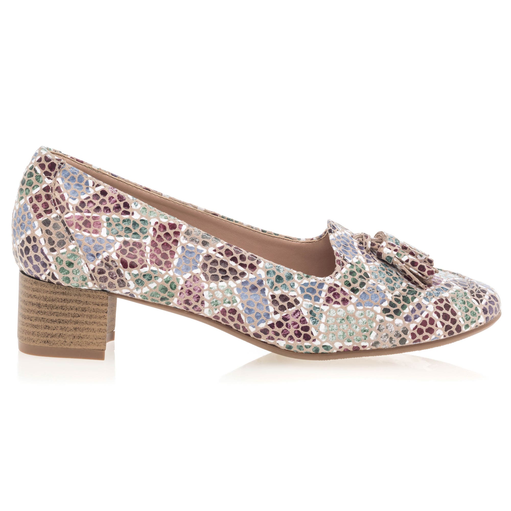 Mocassins Femme en cuir multicolore