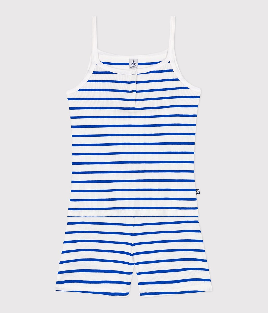 PETIT BATEAU<br>Shorts de pijama de algodão com alças