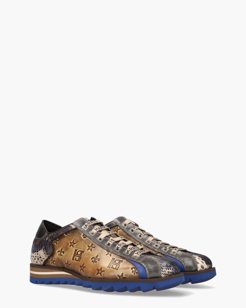 Harris 0818 Bruin/Blauw Herensneakers