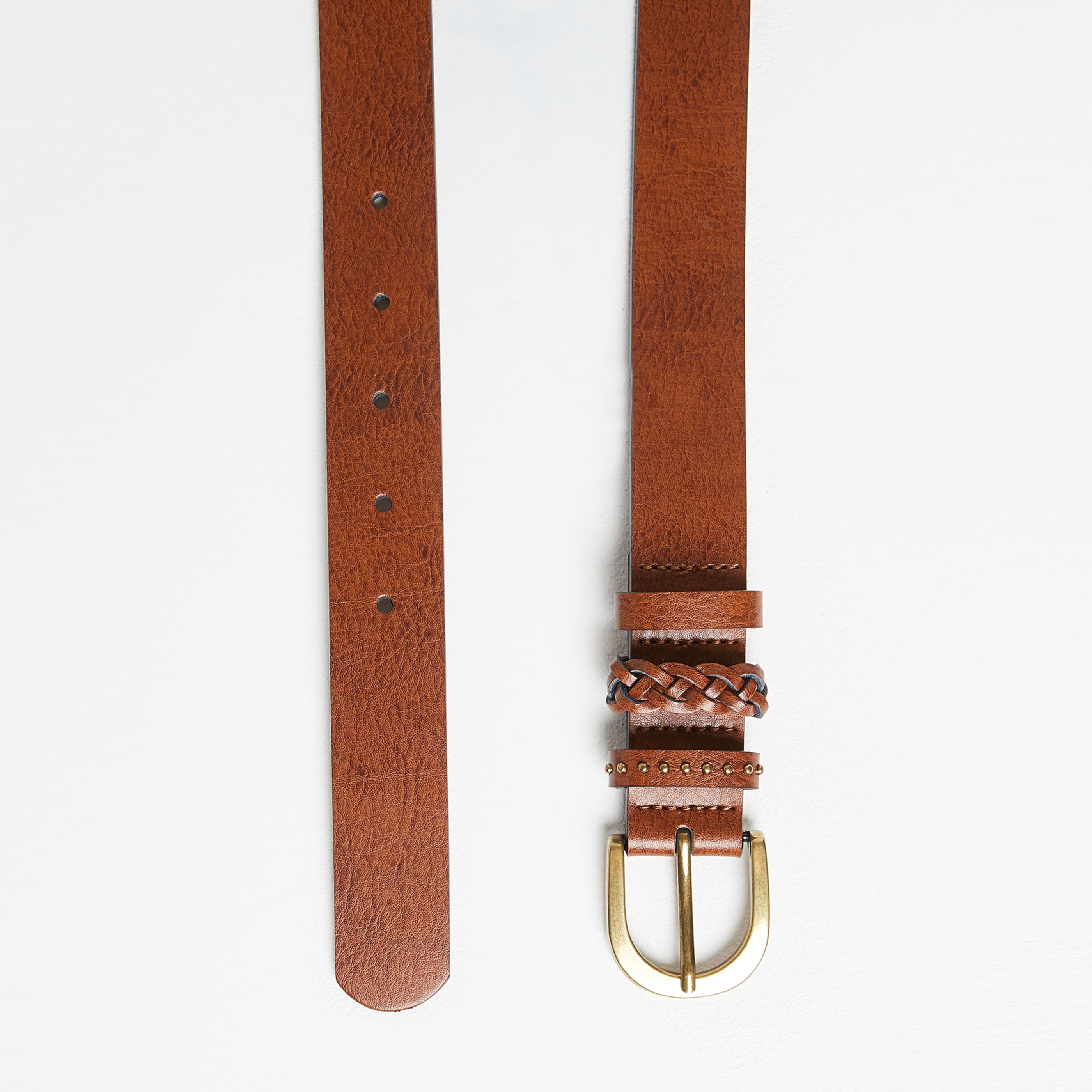 Ceinture en cuir femme - CAMEL