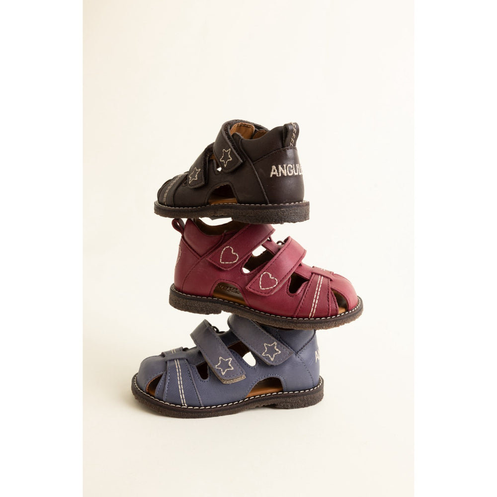 Køb Angulus Indigo Sandal Med Stjernebroderi
