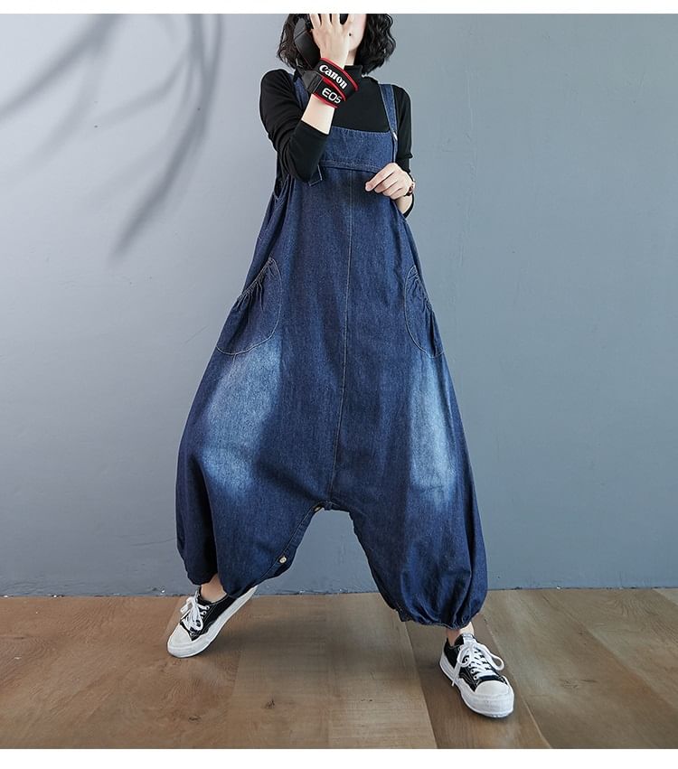 Lewwe - Gewassen baggy jumper jeans