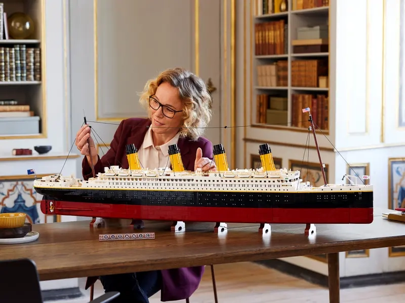 (9090-tlg. Set) Icons Klemmbausteine Spielzeug Kreuzfahrtschiff Modell Bausatz (10294) - Titanic