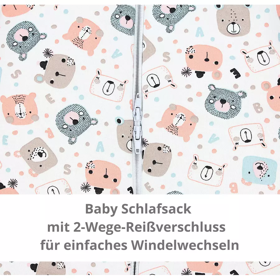 TupTam Winter Babyschlafsack mit Beinen 2,5 Tog koralle