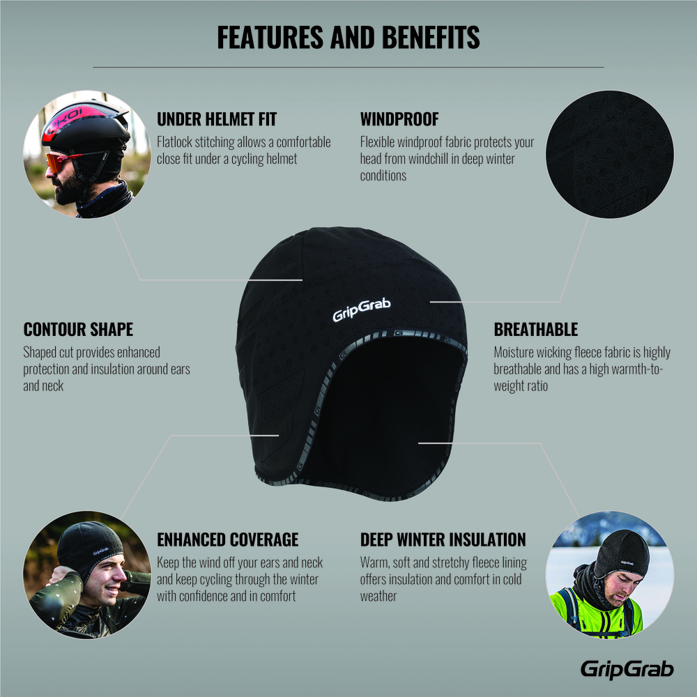 GripGrab Aviator cap varm hjelmhue