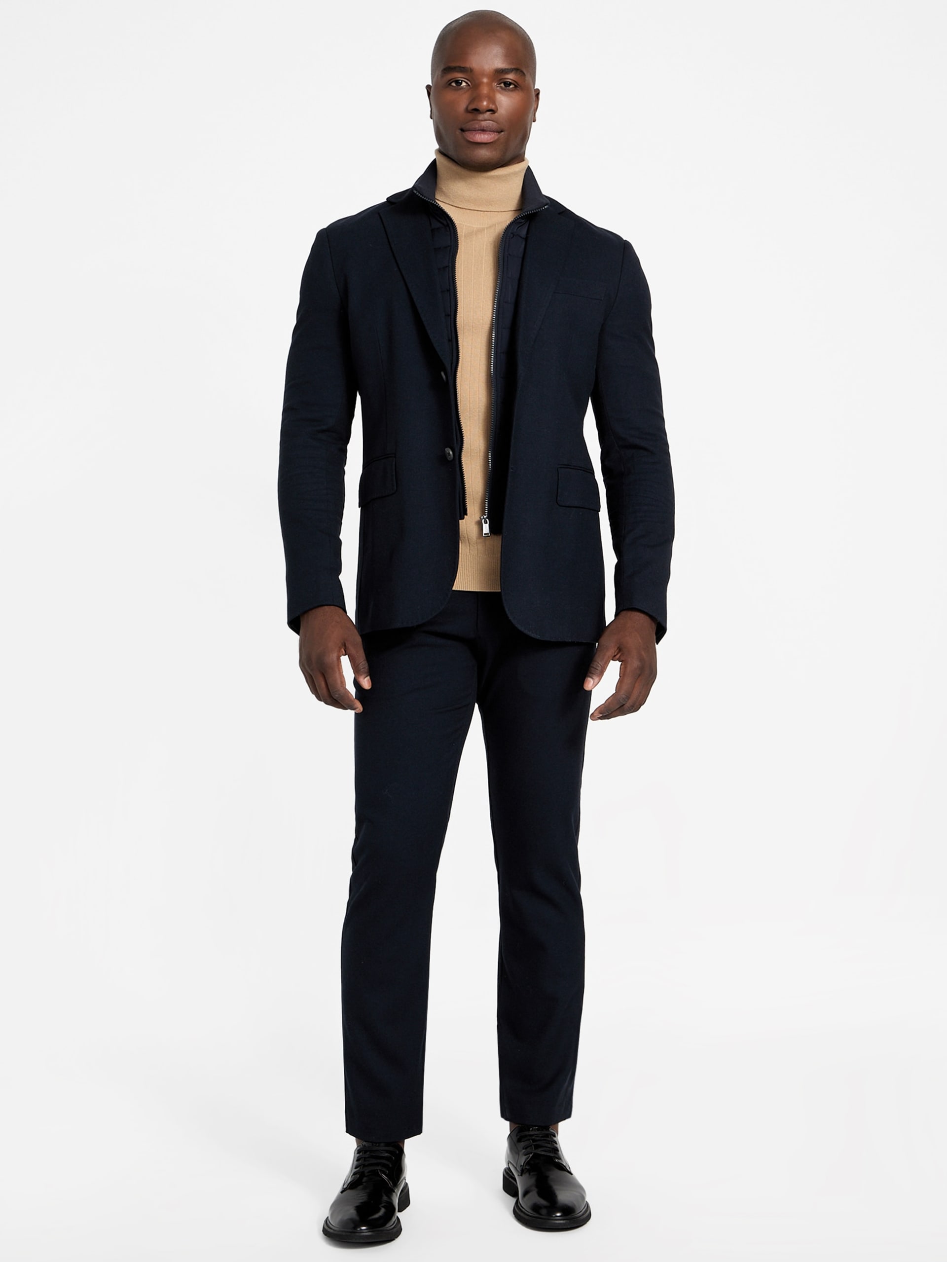 Blazer utilitário em mistura de lã