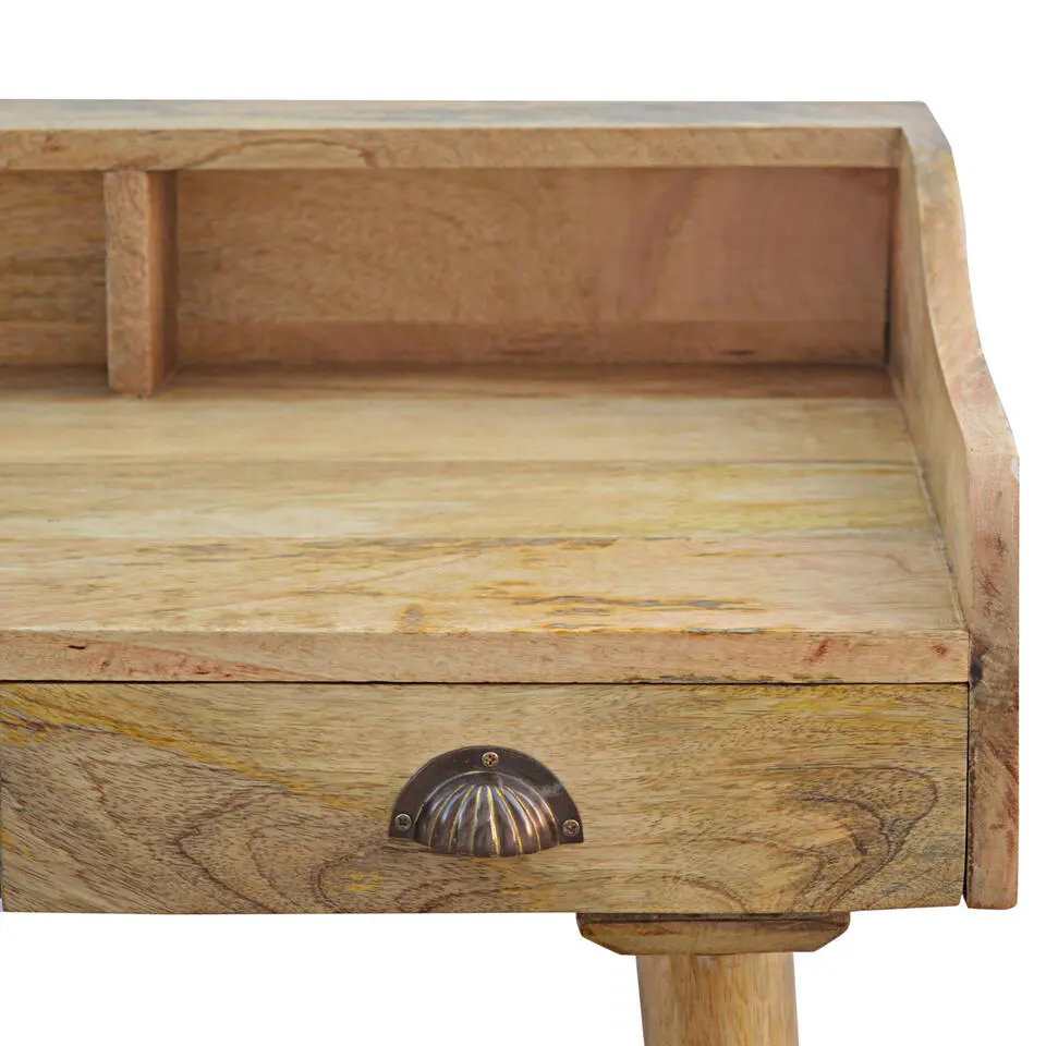 Artisan Furniture Solid hout Bureau met Rugleuning en Schelpvorm